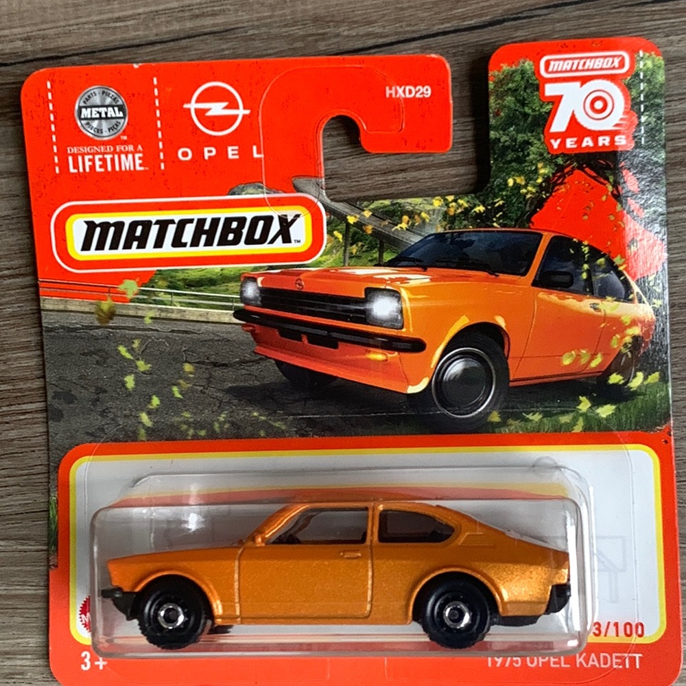 1975 Opel Kadett Coupe Matchbox Orange Car MBX Diecast 1970s 70s New